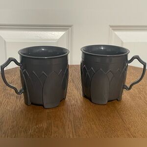 Vintage Fenwick Grey Mug #5000 USA Plastic Dinex Carlisle Lot 2 Insulated